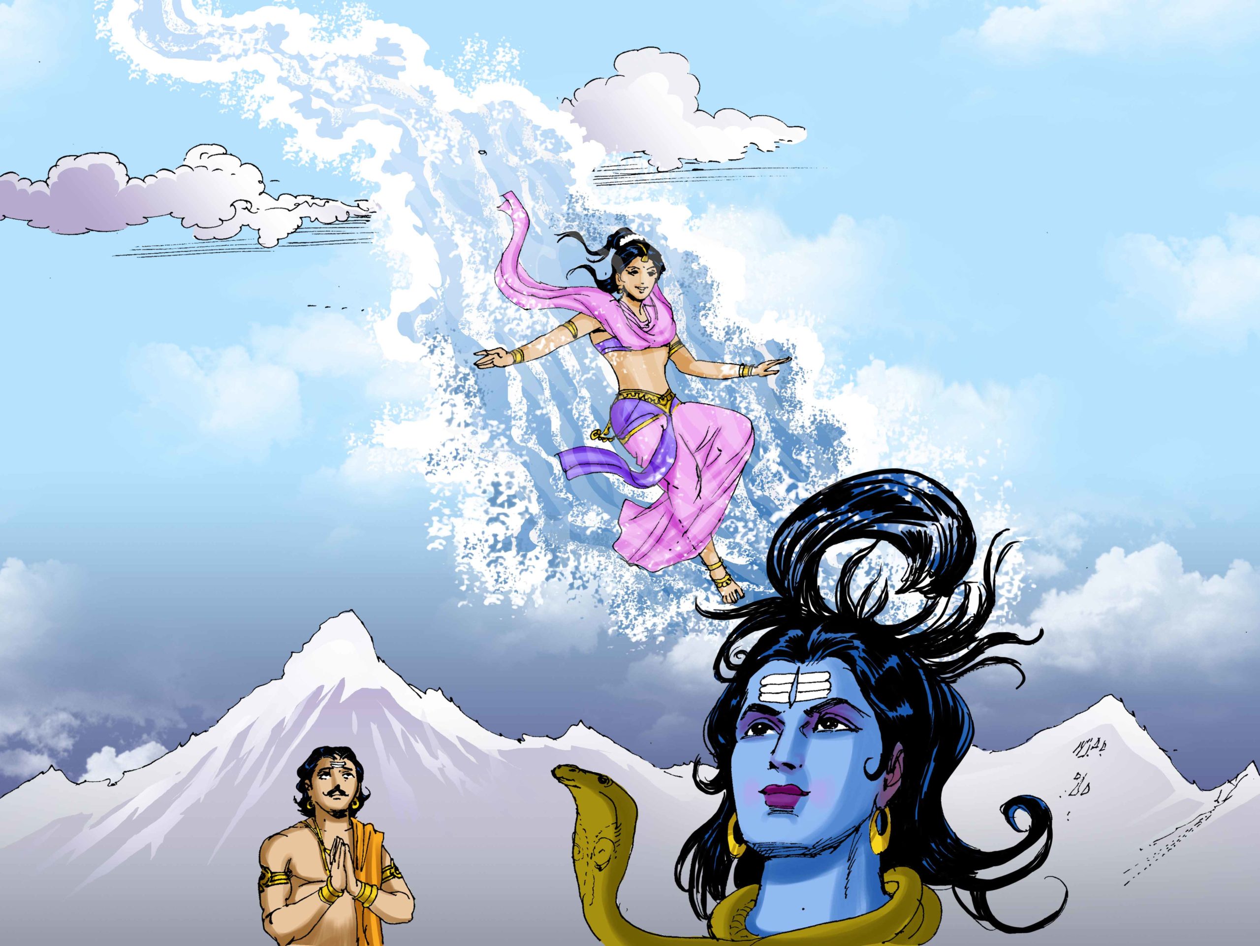 King Bhagirath and Ganges
