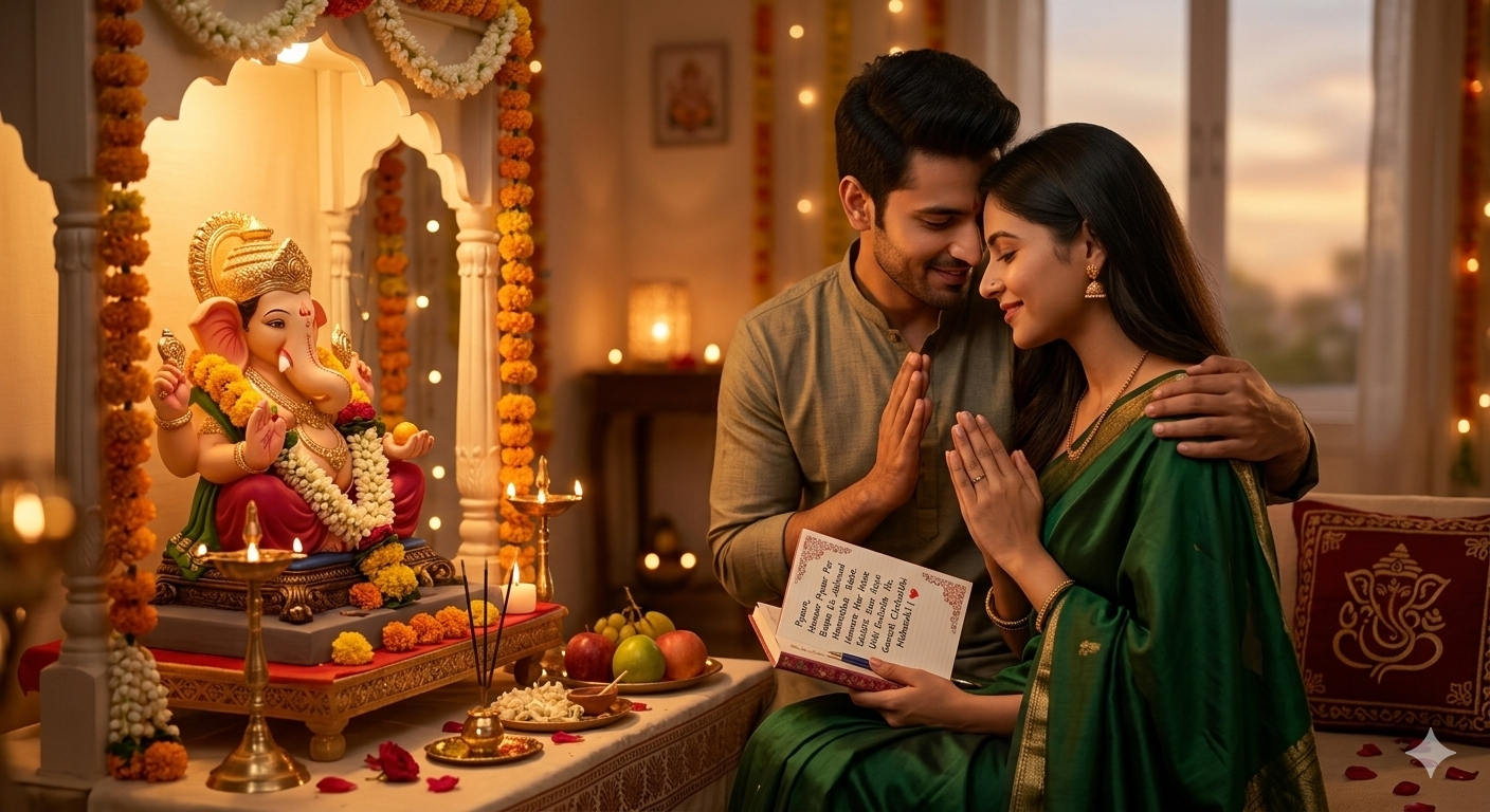Ganpati Bappa Aur Pyaar Ki Blessings: Partner Ke Liye Romantic Wishes ❤️🙏