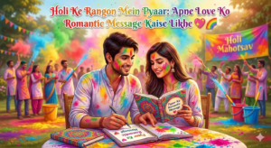 Holi Ke Rangon Mein Pyaar: Apne Love Ko Romantic Message Kaise Likhe 💖🌈